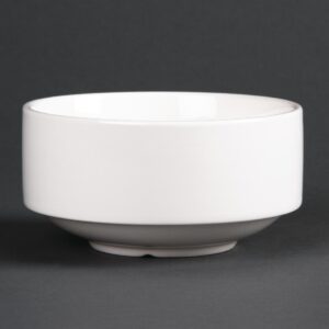Olympia Lumina Unhandled Stacking Soup Bowl - 398ml 13.45fl oz (Box 6)