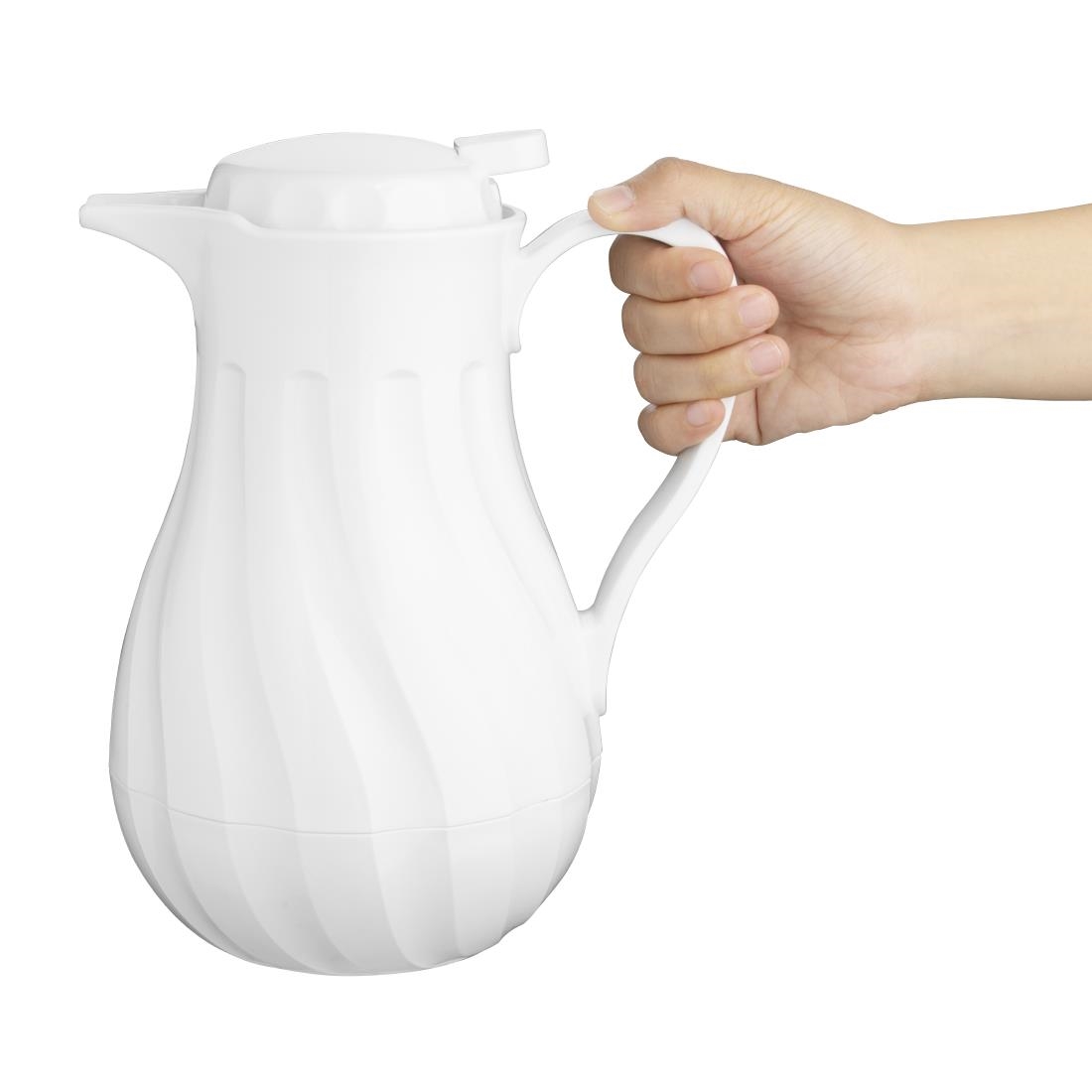 Olympia Insulated Swirl Jug White - 1.2Ltr 40.57fl oz - Image 2