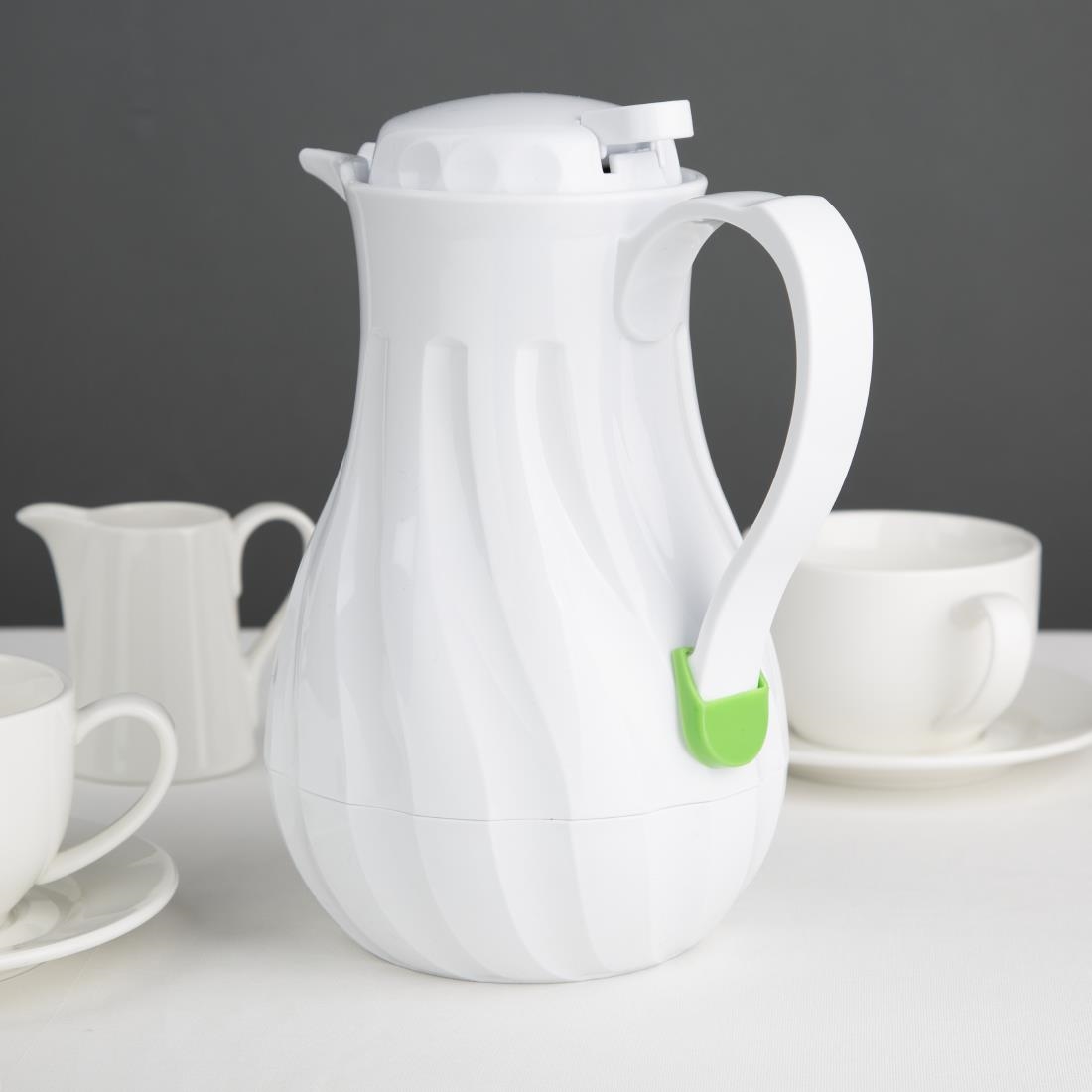 Olympia Insulated Swirl Jug White - 1.2Ltr 40.57fl oz - Image 3