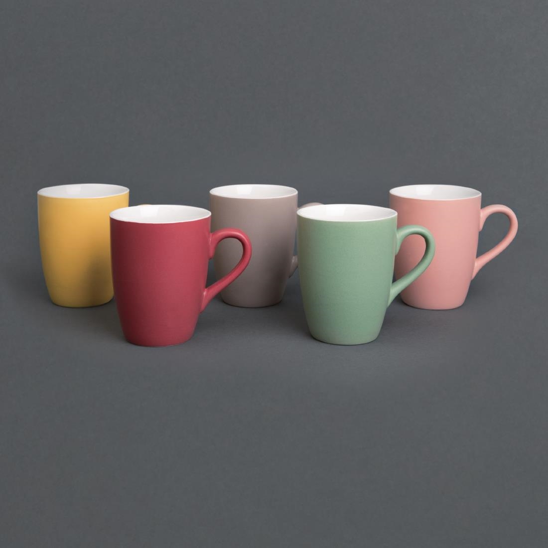 Olympia Pastel Porcelain Mug Yellow - 340ml 11.5fl oz (Box 6) - Image 3