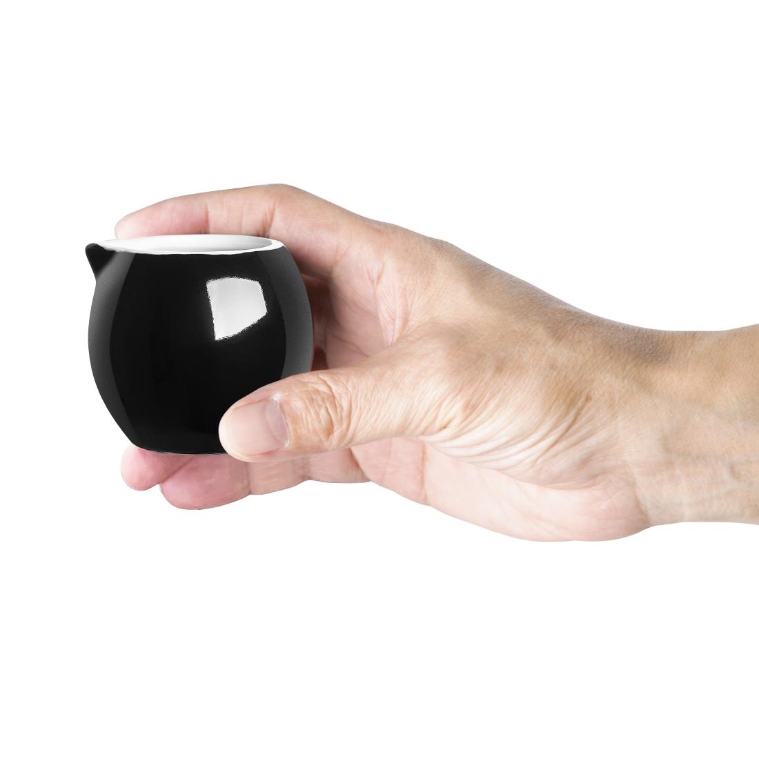 Olympia Cafe Milk Jug Black - 70ml 2.36fl oz (Box 6) - Image 3