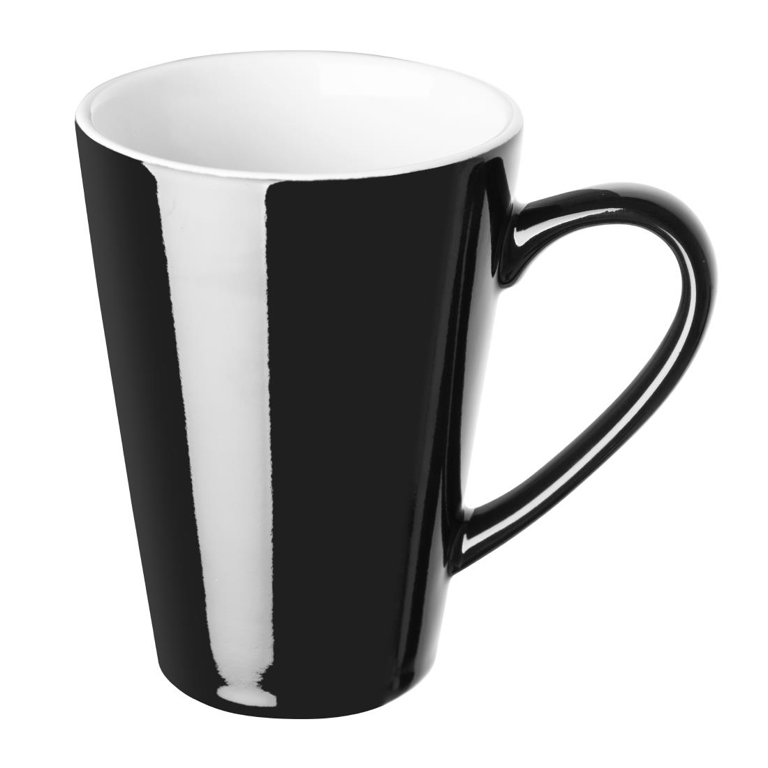 Olympia Cafe Latte Cup Black - 340ml 11.5fl oz (Box 12)