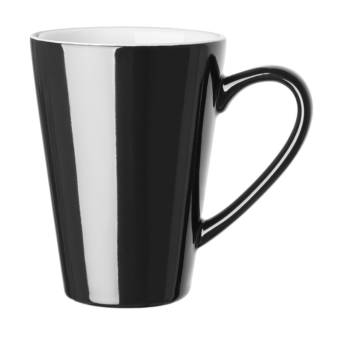 Olympia Cafe Latte Cup Black - 340ml 11.5fl oz (Box 12) - Image 4