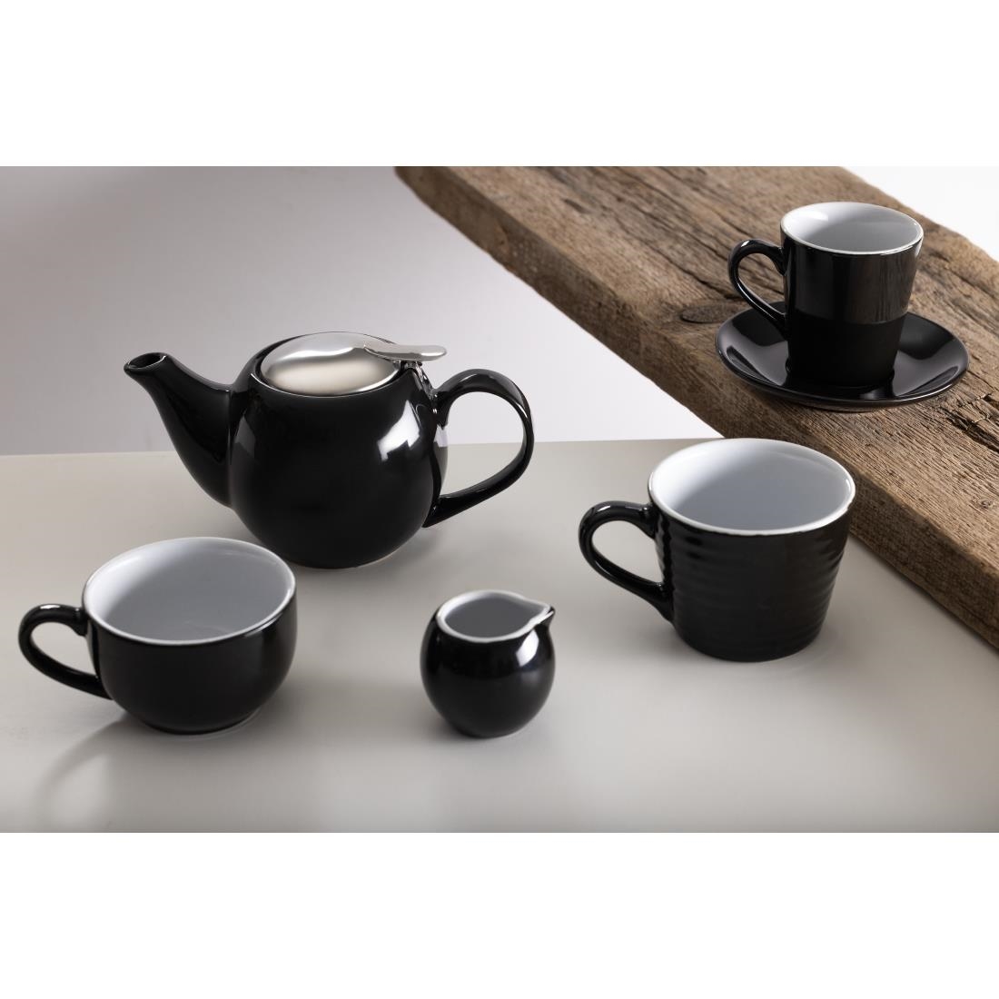 Olympia Cafe Aroma Mug Black - 340ml 11.5fl oz (Box 6) - Image 2