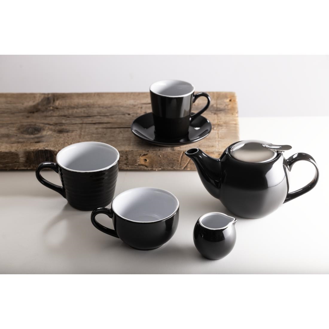 Olympia Cafe Aroma Mug Black - 340ml 11.5fl oz (Box 6) - Image 3
