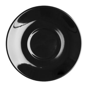 "Olympia Cafe Flat White Saucer Black (Fits CU961) - 135mm 5 3/10"" (Box 12)"