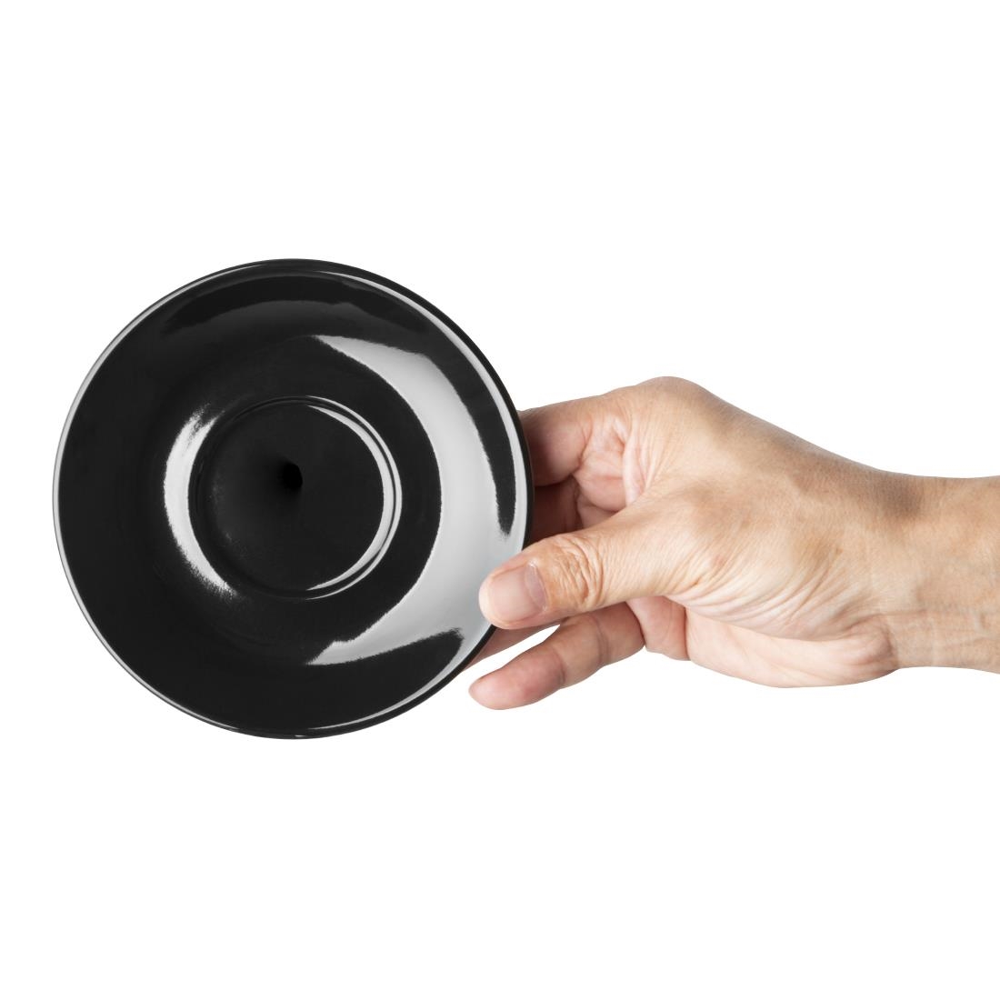 "Olympia Cafe Flat White Saucer Black (Fits CU961) - 135mm 5 3/10"" (Box 12)" - Image 2