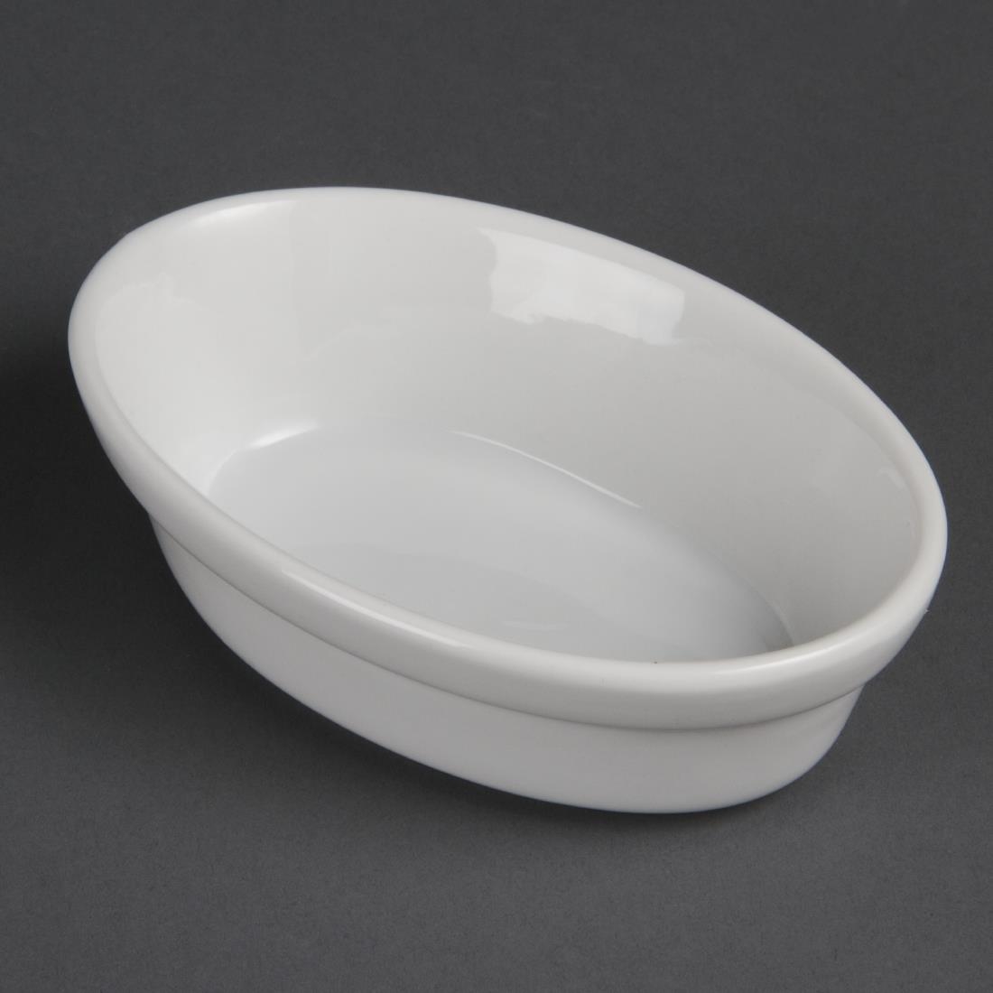 Olympia Whiteware Oval Pie Bowl - 44x145x104mm (Box 6) - Image 2