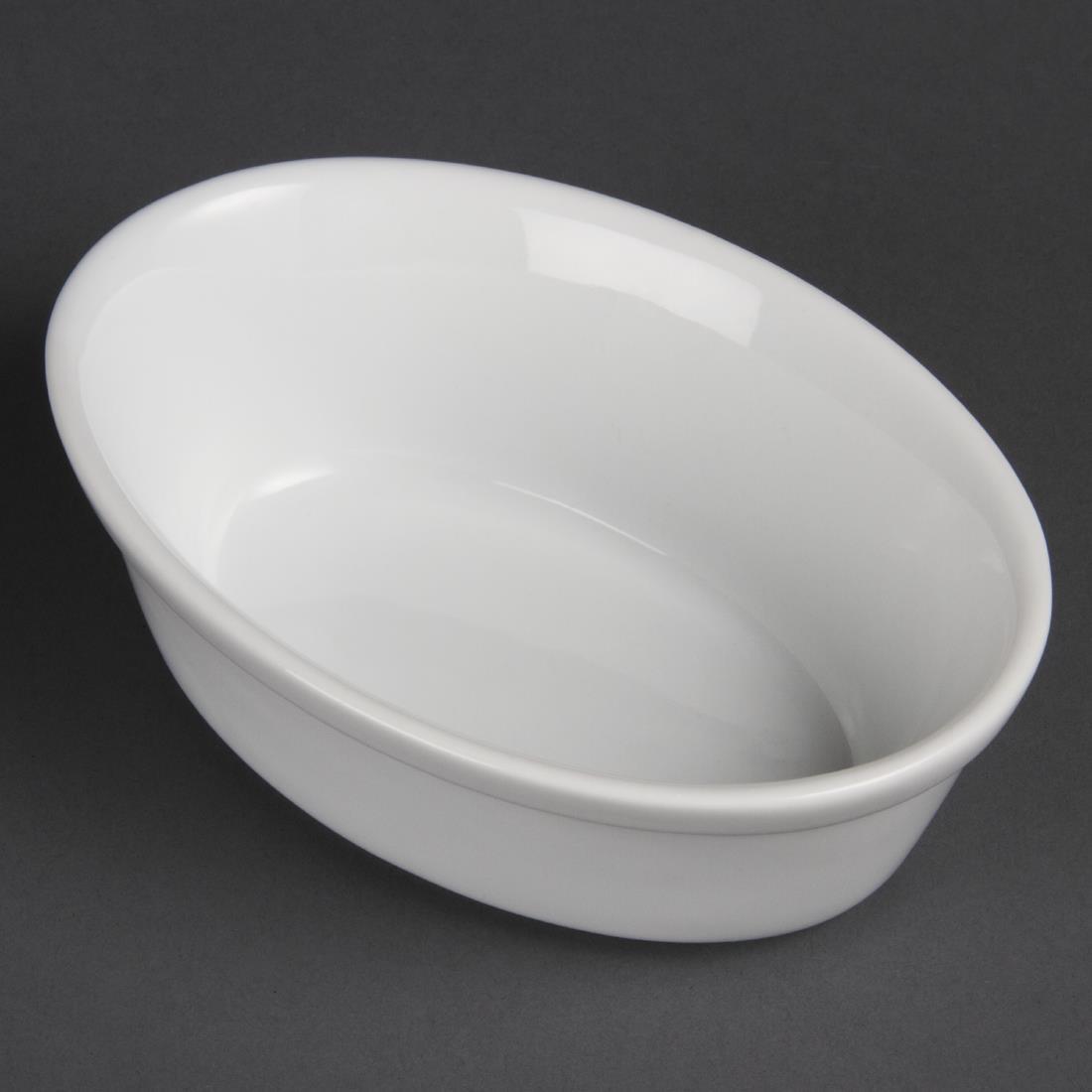Olympia Whiteware Oval Pie Bowl - 52x161x116mm (Box 6) - Image 2