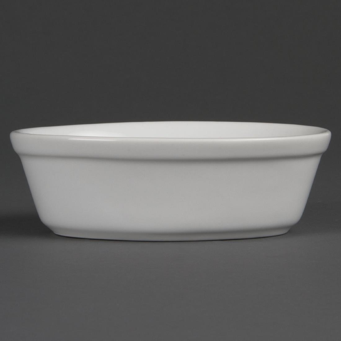 Olympia Whiteware Oval Pie Bowl - 52x161x116mm (Box 6) - Image 3