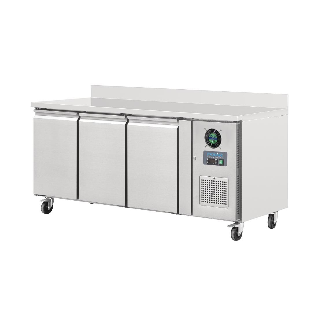 Polar U-Series Triple Door Counter Freezer with Upstand - 417Ltr - Image 3