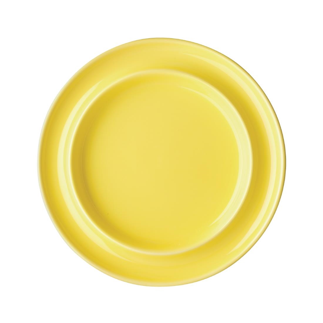 "Olympia Heritage Yellow Raised Rim Plate - 200mm 8"" (Box 4)"
