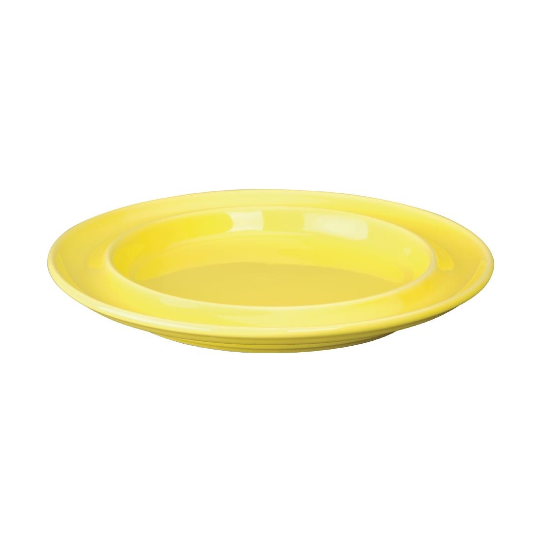 "Olympia Heritage Yellow Raised Rim Plate - 200mm 8"" (Box 4)" - Image 2