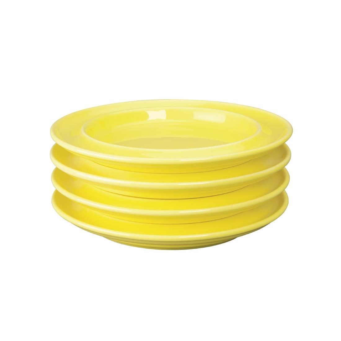 "Olympia Heritage Yellow Raised Rim Plate - 200mm 8"" (Box 4)" - Image 4