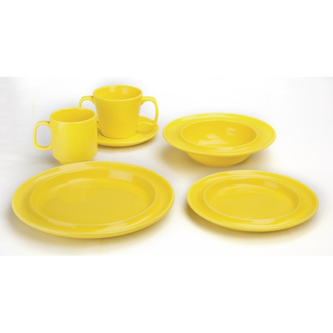 "Olympia Heritage Yellow Raised Rim Plate - 200mm 8"" (Box 4)" - Image 5