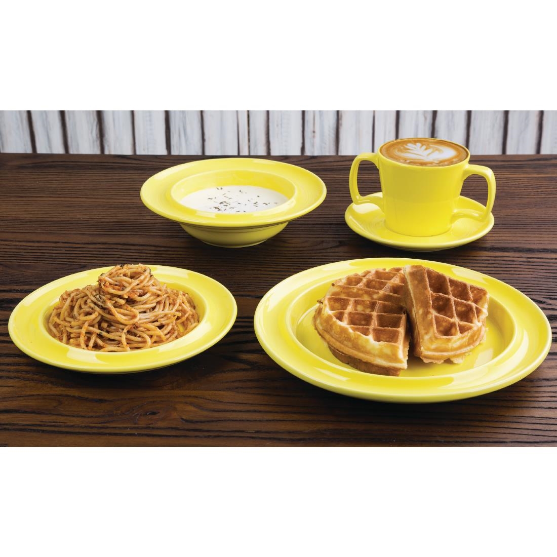 "Olympia Heritage Yellow Raised Rim Plate - 200mm 8"" (Box 4)" - Image 6