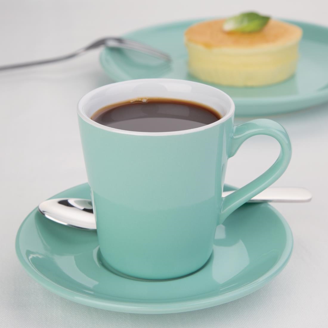 Olympia Cafe Flat White Cup Aqua - 170ml 5.74fl oz (Box 12) - Image 2