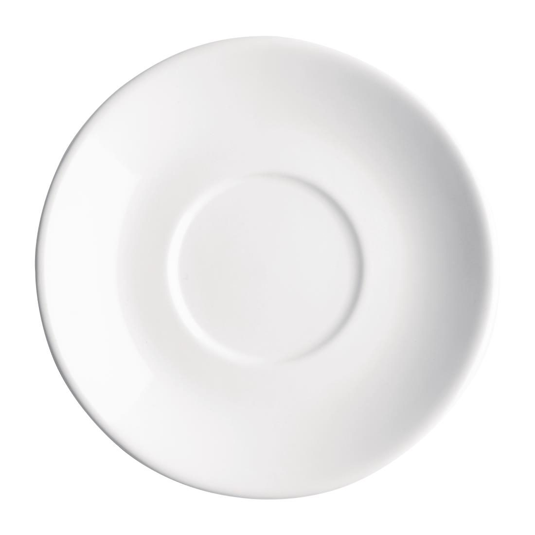 "Olympia Cafe Flat White Saucer White (Fits FF991) - 131mm 5 1/8"" (Box 12)"
