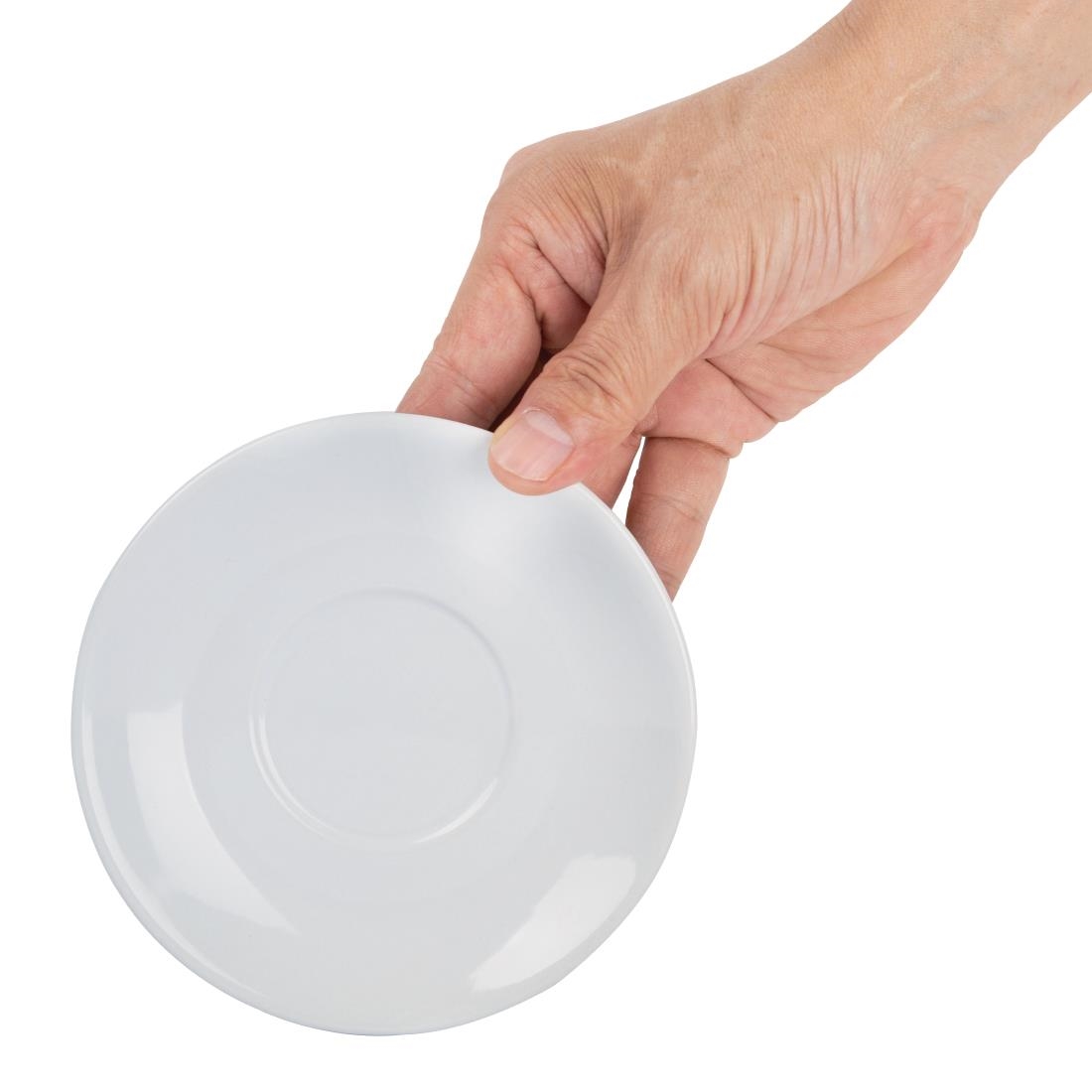 "Olympia Cafe Flat White Saucer White (Fits FF991) - 131mm 5 1/8"" (Box 12)" - Image 3