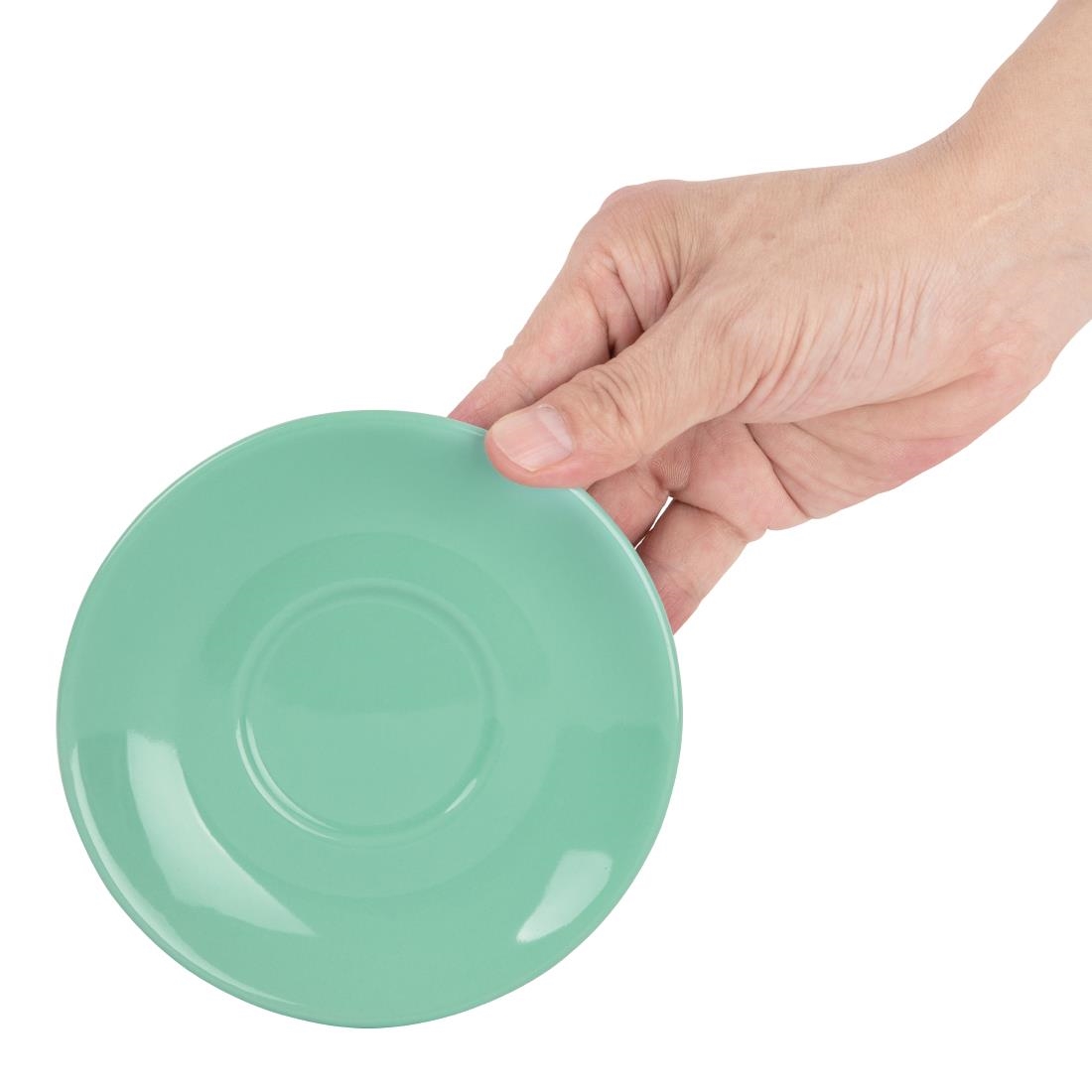 "Olympia Cafe Flat White Saucer Aqua (Fits FF993) - 131mm 5 1/8"" (Box 12)" - Image 3