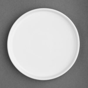 "Olympia Whiteware Flat Round Plate - 215mm 8"" (Box 6)"