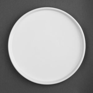"Olympia Whiteware Flat Round Plate - 270mm 10 2/3""(Box 4)"