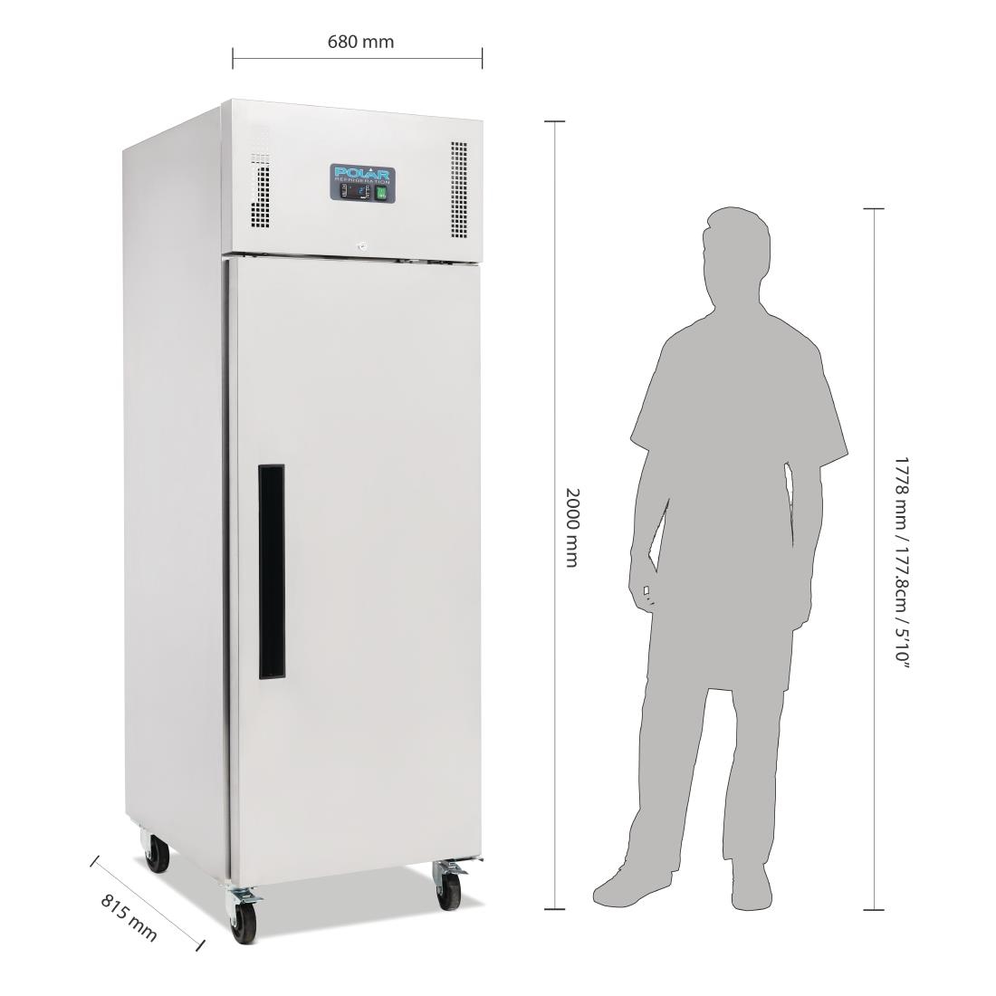 Polar G-Series Upright Fridge - 600Ltr - Image 2