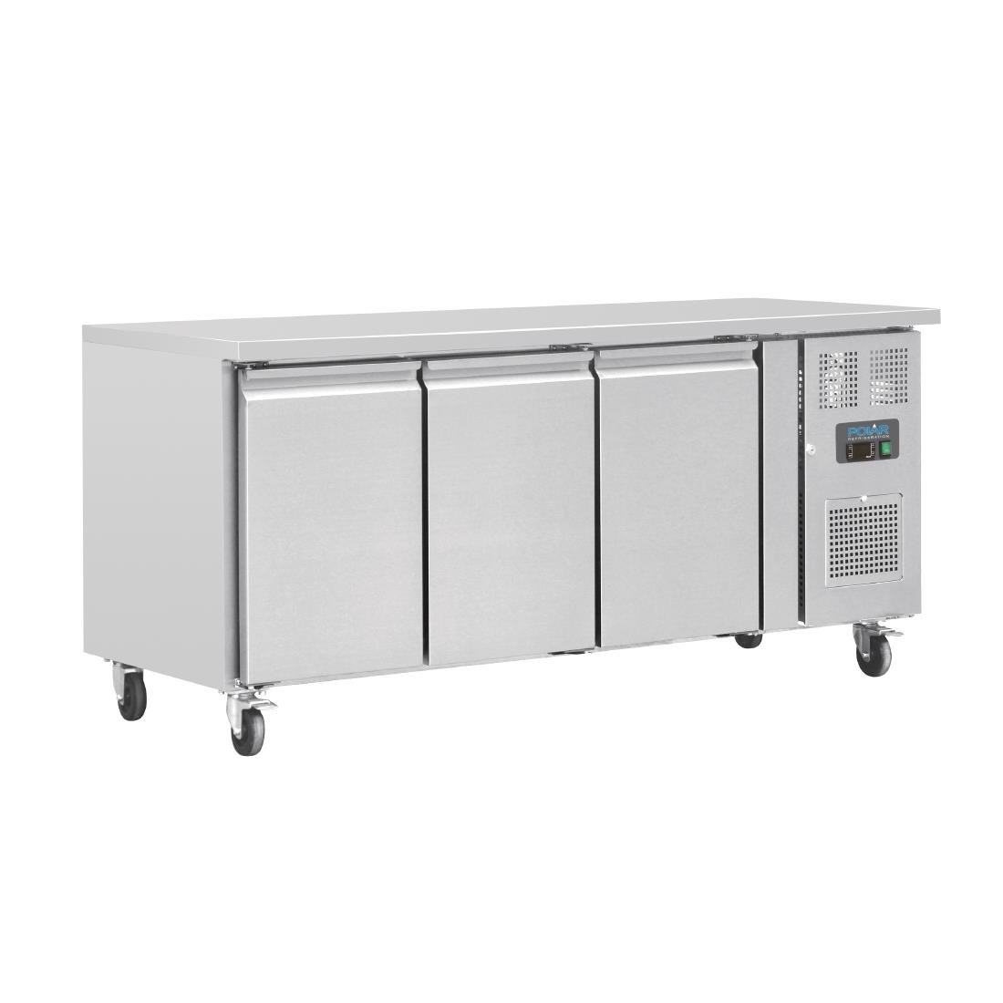 Polar U-Series Triple Door Counter Fridge - 417Ltr - Image 4