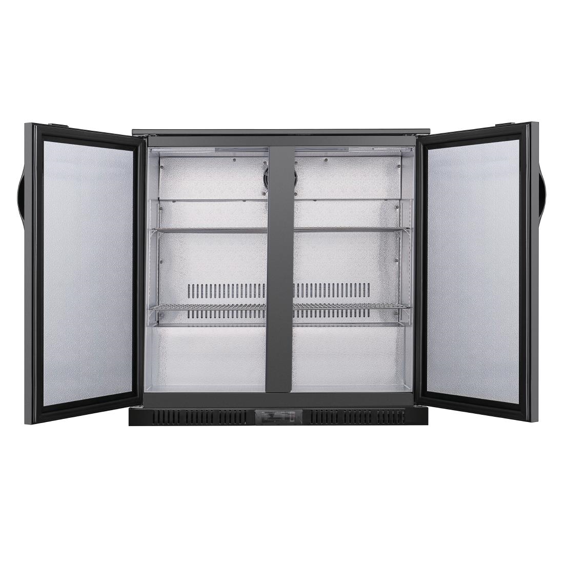 Polar G-Series Back Bar Cooler with Double Solid Hinged Doors Black - 850mm - Image 13