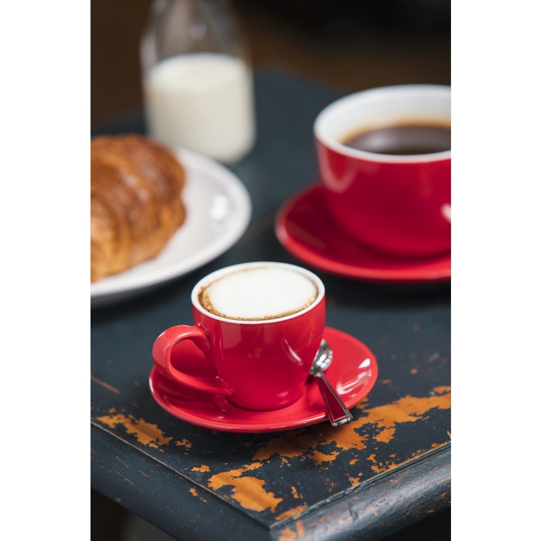Olympia Cafe Espresso Cup Red - 100ml 3.38fl oz (Box 12) - Image 8