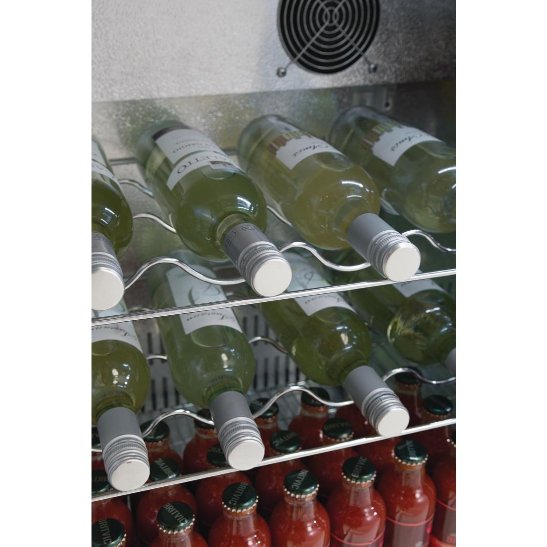 Polar G-Series Back Bar Cooler with Triple Hinged Doors Black - 900mm - Image 3