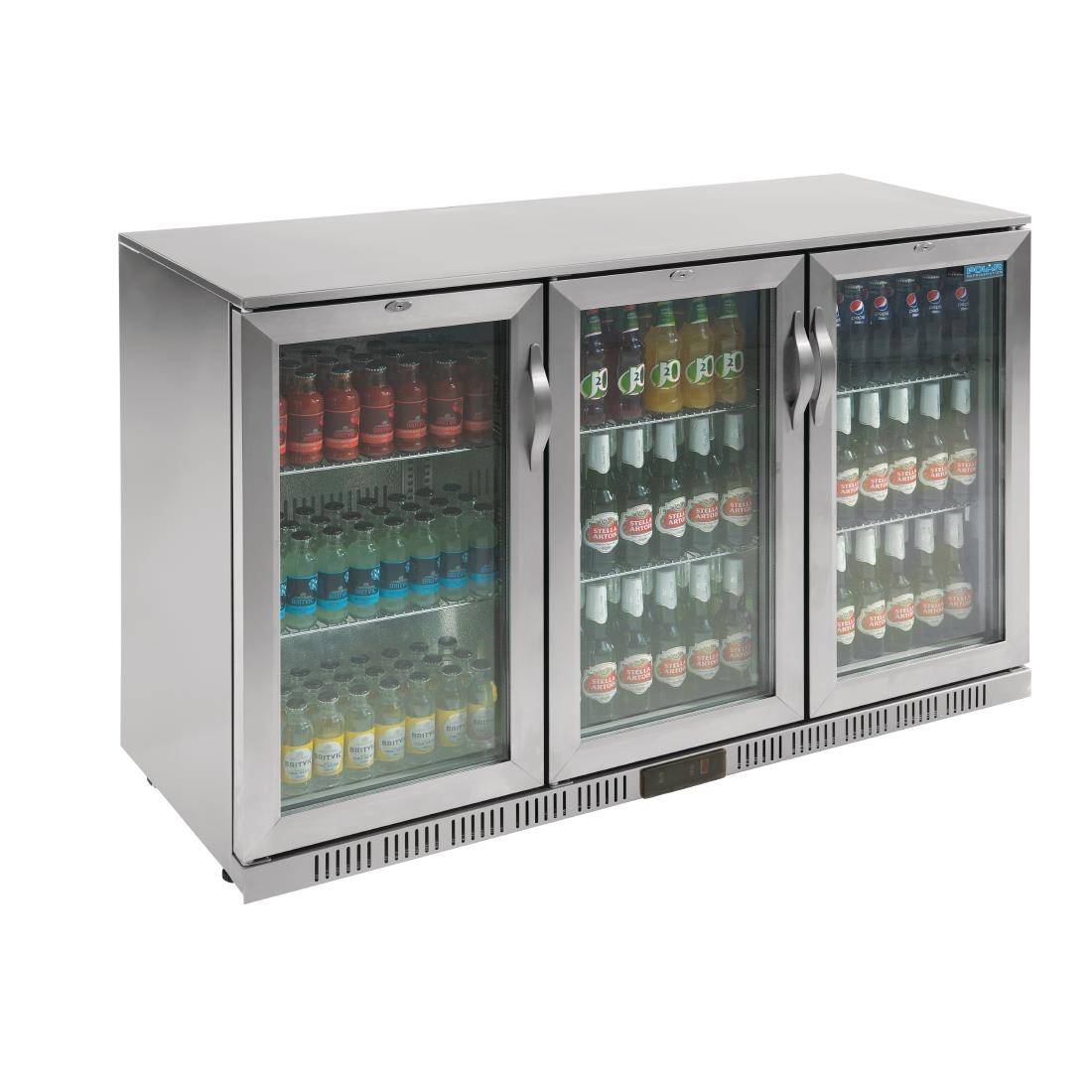 Polar G-Series Back Bar Cooler with Triple Hinged Doors Stainless Steel - 900mm