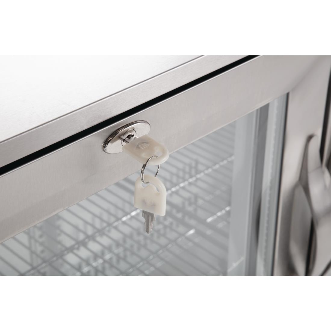 Polar G-Series Back Bar Cooler with Triple Hinged Doors Stainless Steel - 900mm - Image 7