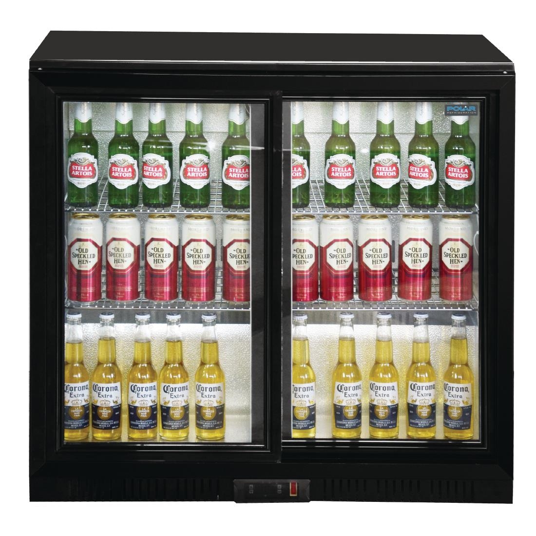 Polar G-Series Back Bar Cooler with Double Sliding Doors Black - 850mm - Image 15
