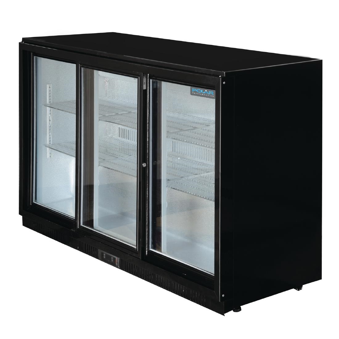 Polar G-Series Back Bar Cooler with Triple Sliding Doors Black- 850mm - Image 11