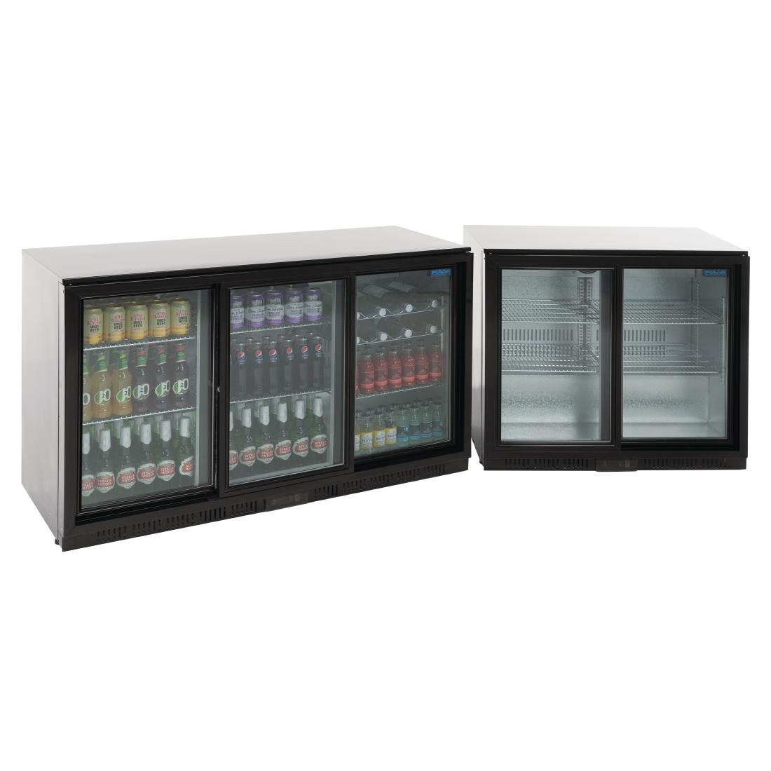 Polar G-Series Back Bar Cooler with Triple Sliding Doors Black- 850mm - Image 12
