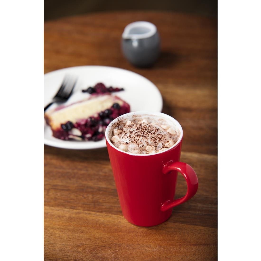 Olympia Cafe Latte Cup Red - 340ml 11.5fl oz (Box 12) - Image 5