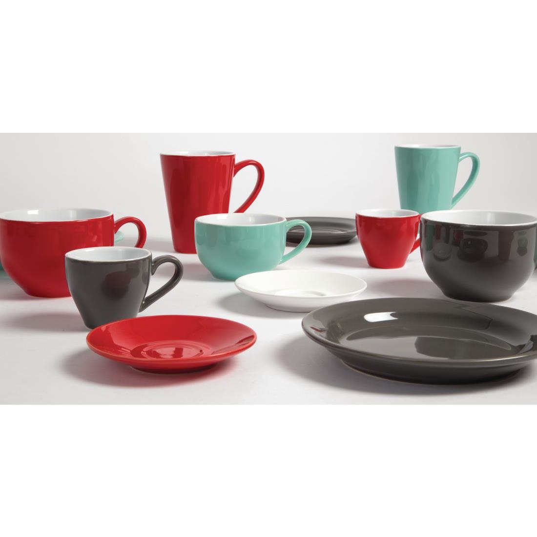 Olympia Cafe Latte Cup Red - 340ml 11.5fl oz (Box 12) - Image 3