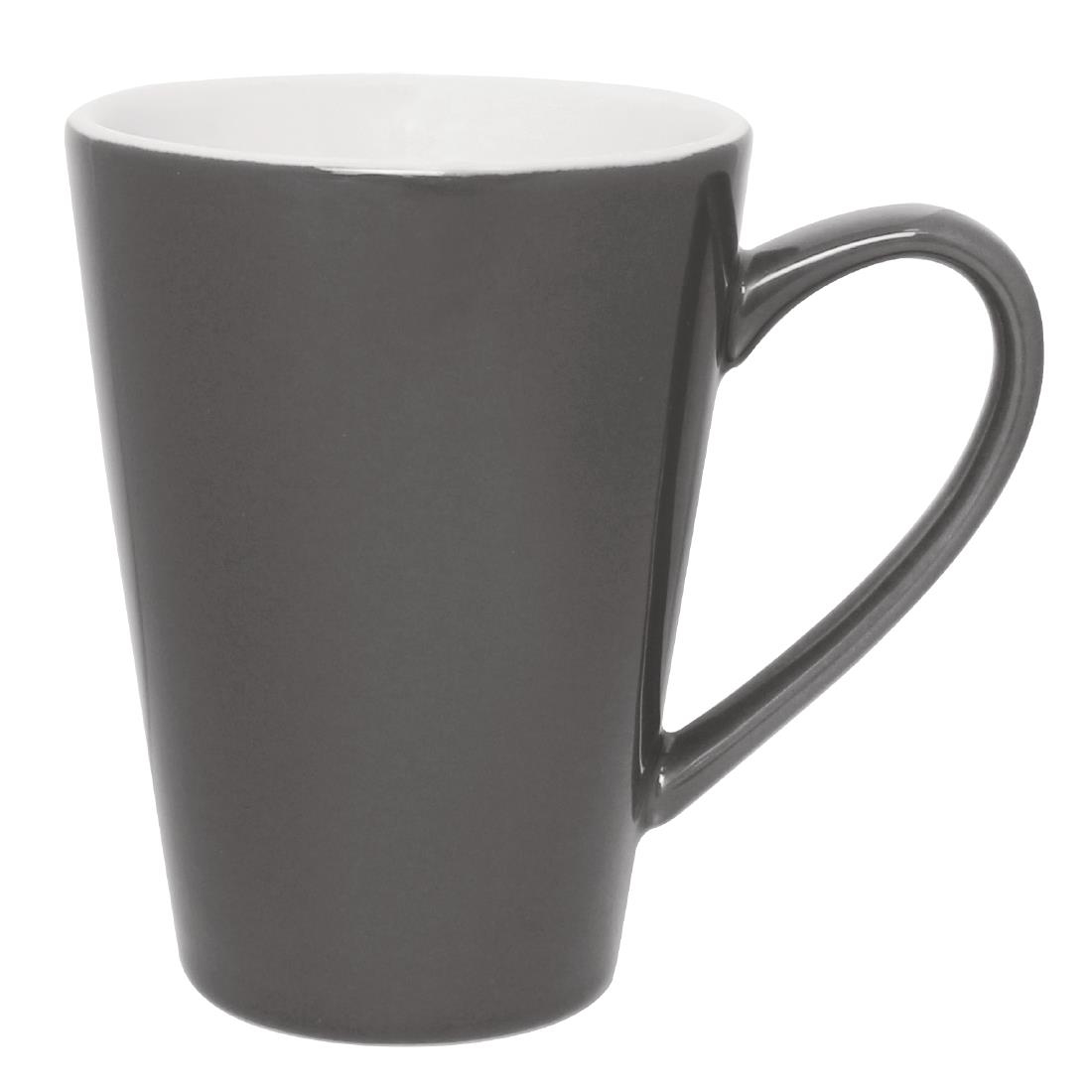 Olympia Cafe Latte Cup Charcoal - 340ml 11.5fl oz (Box 12) - Image 2