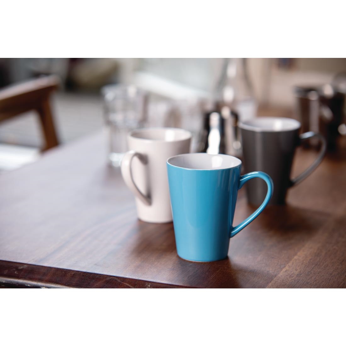 Olympia Cafe Latte Cup Charcoal - 340ml 11.5fl oz (Box 12) - Image 4