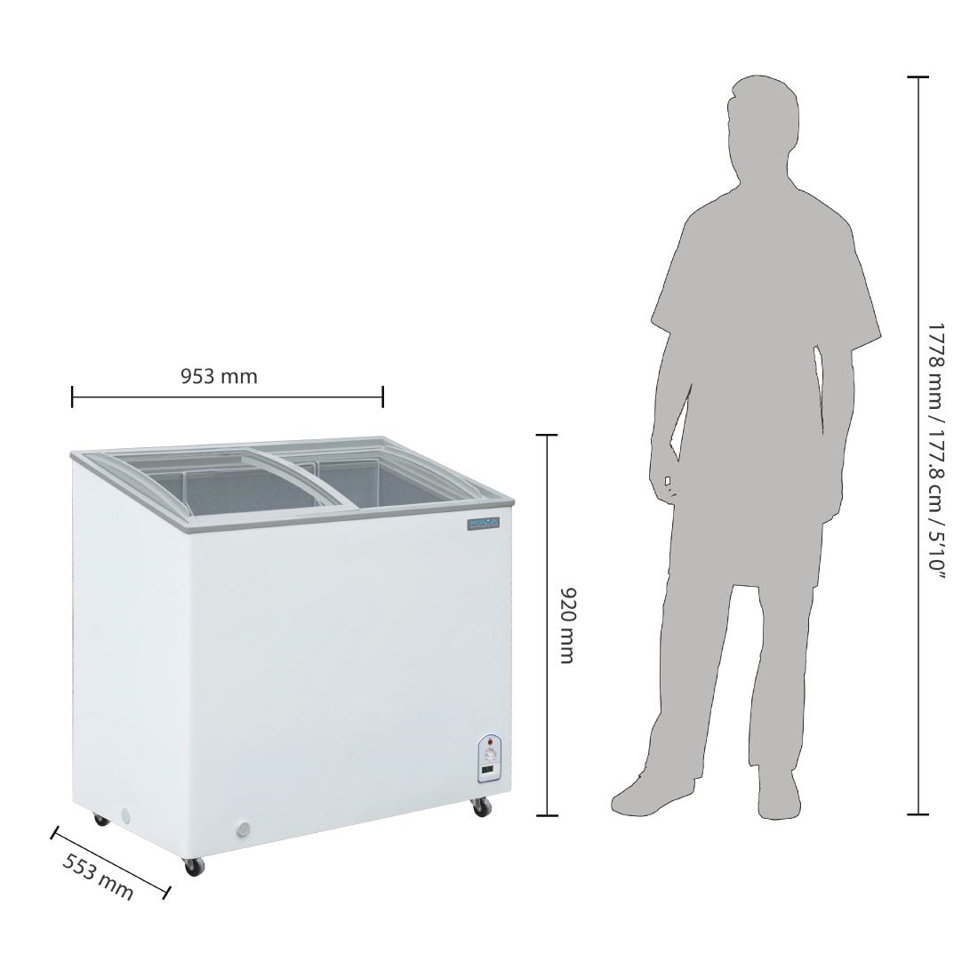 Polar G-Series Display Chest Freezer - 200Ltr - Image 2