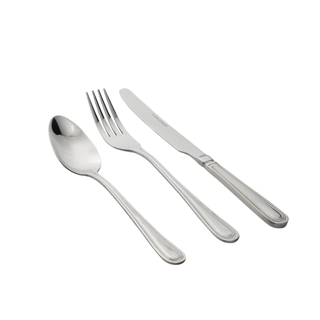 Olympia Bead Cutlery Sample Set 18/0 (Table Knife Table Fork Dessert Spoon) - Image 2