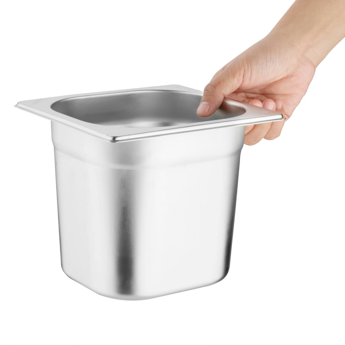 Vogue St/St GN Set - 1/3 & 4 x 1/6 with Lids 150mm (inc. Adapt Bar - 325x25mm) - Image 5