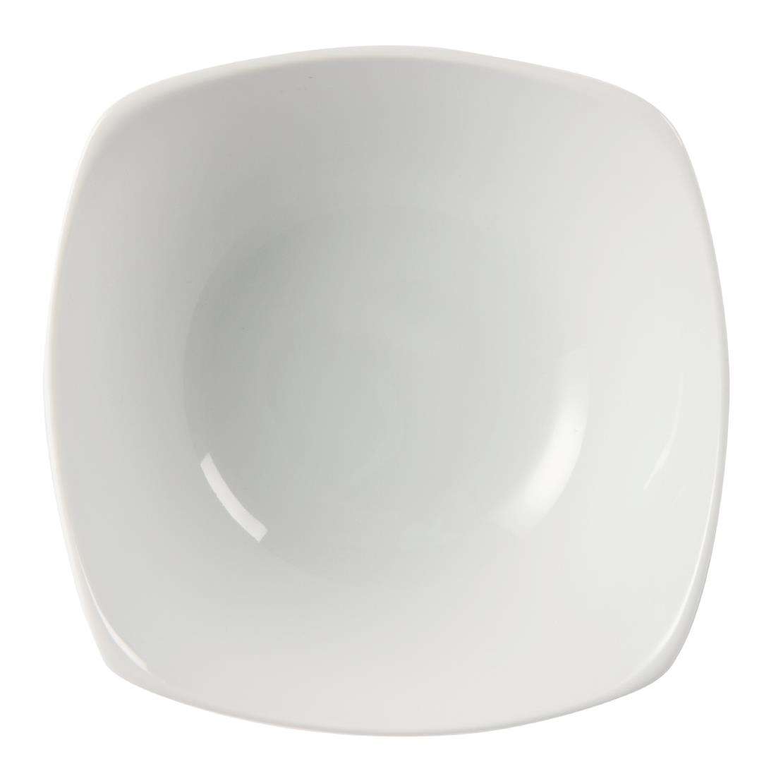 Olympia Whiteware Square Rounded Bowl - 140mm (Box 12) - Image 4