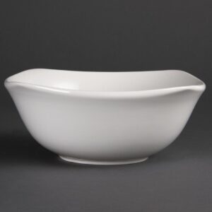 Olympia Whiteware Square Rounded Bowl - 220mm (Box 12)