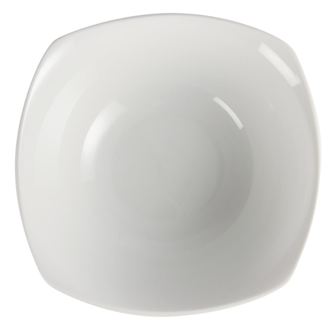 Olympia Whiteware Square Rounded Bowl - 220mm (Box 12) - Image 4