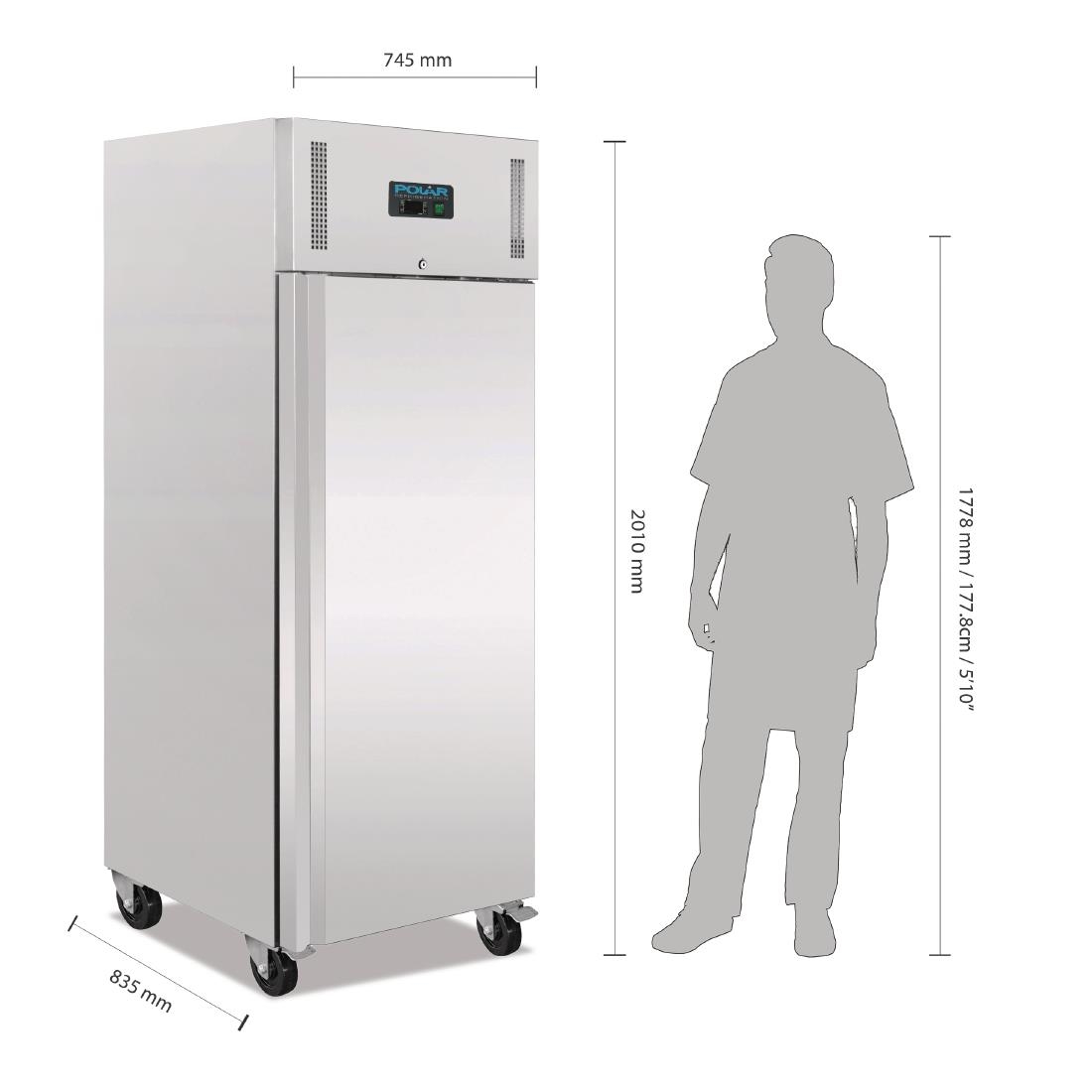 Polar U-Series Upright Freezer - 650Ltr - Image 3