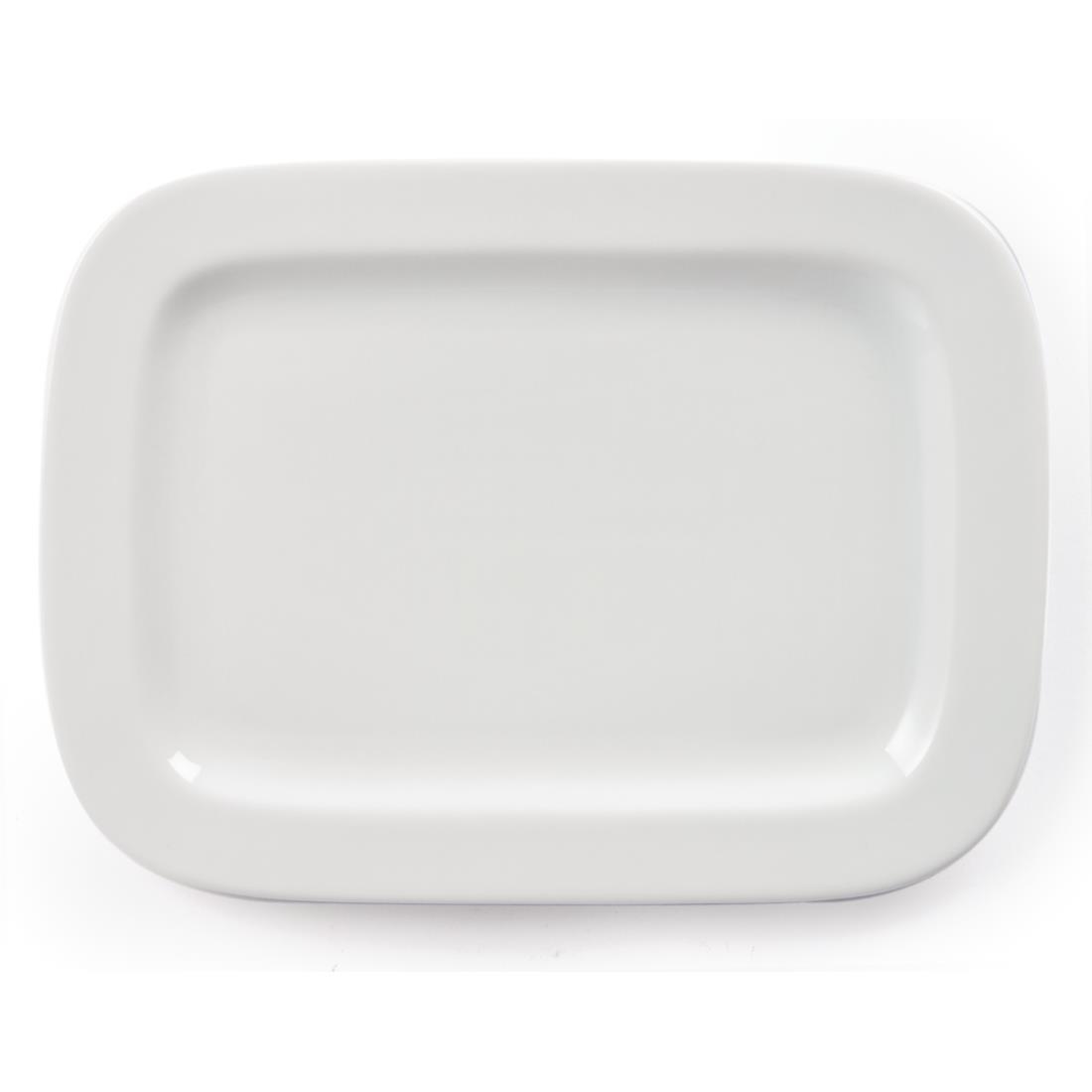 Olympia Whiteware Round Rectangle Plate - 230x170mm (Box 12) - Image 2