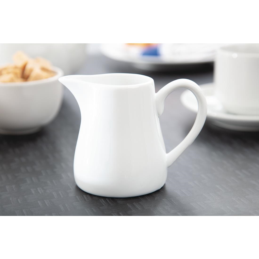 Olympia Whiteware Jug - 212ml 7.16fl oz (Box 6) - Image 2