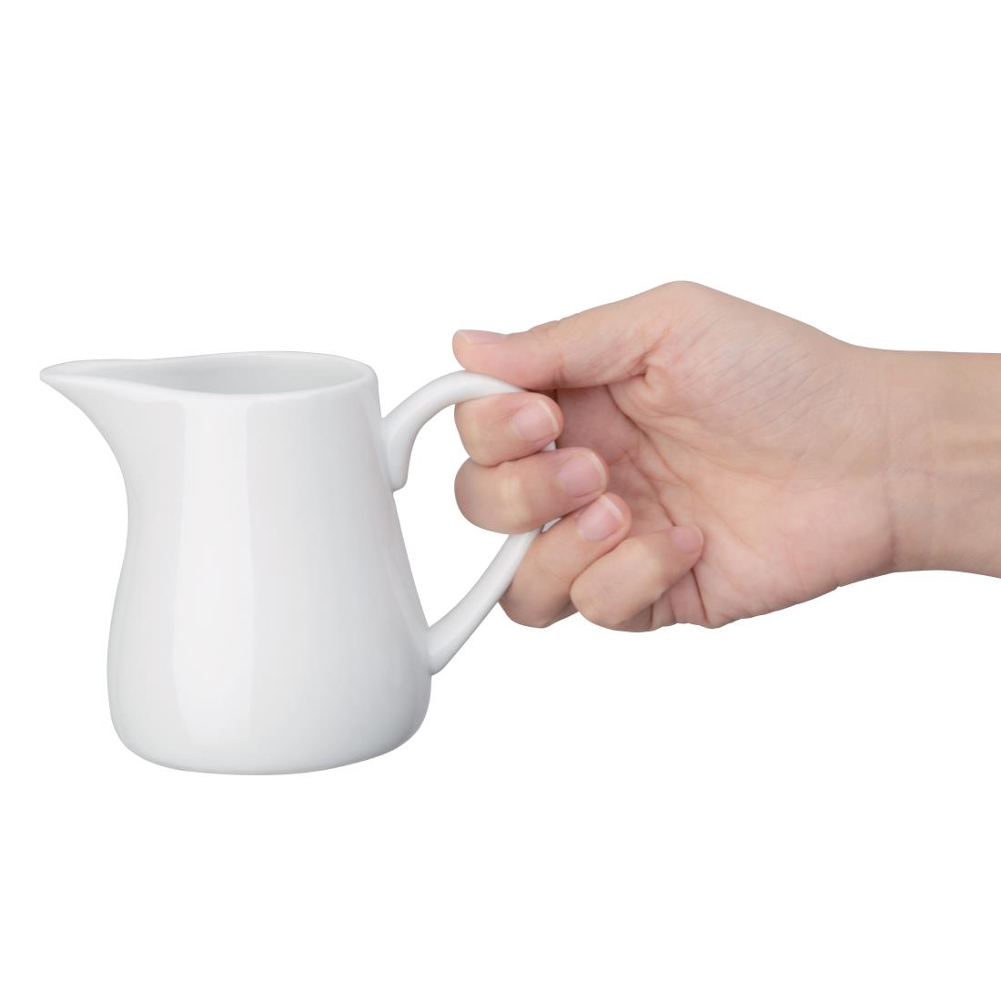 Olympia Whiteware Jug - 212ml 7.16fl oz (Box 6) - Image 3